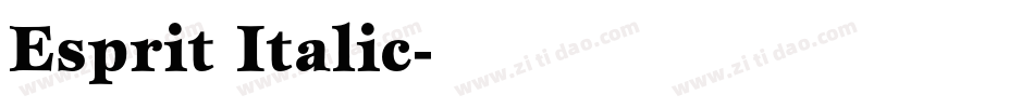 Esprit Italic字体转换